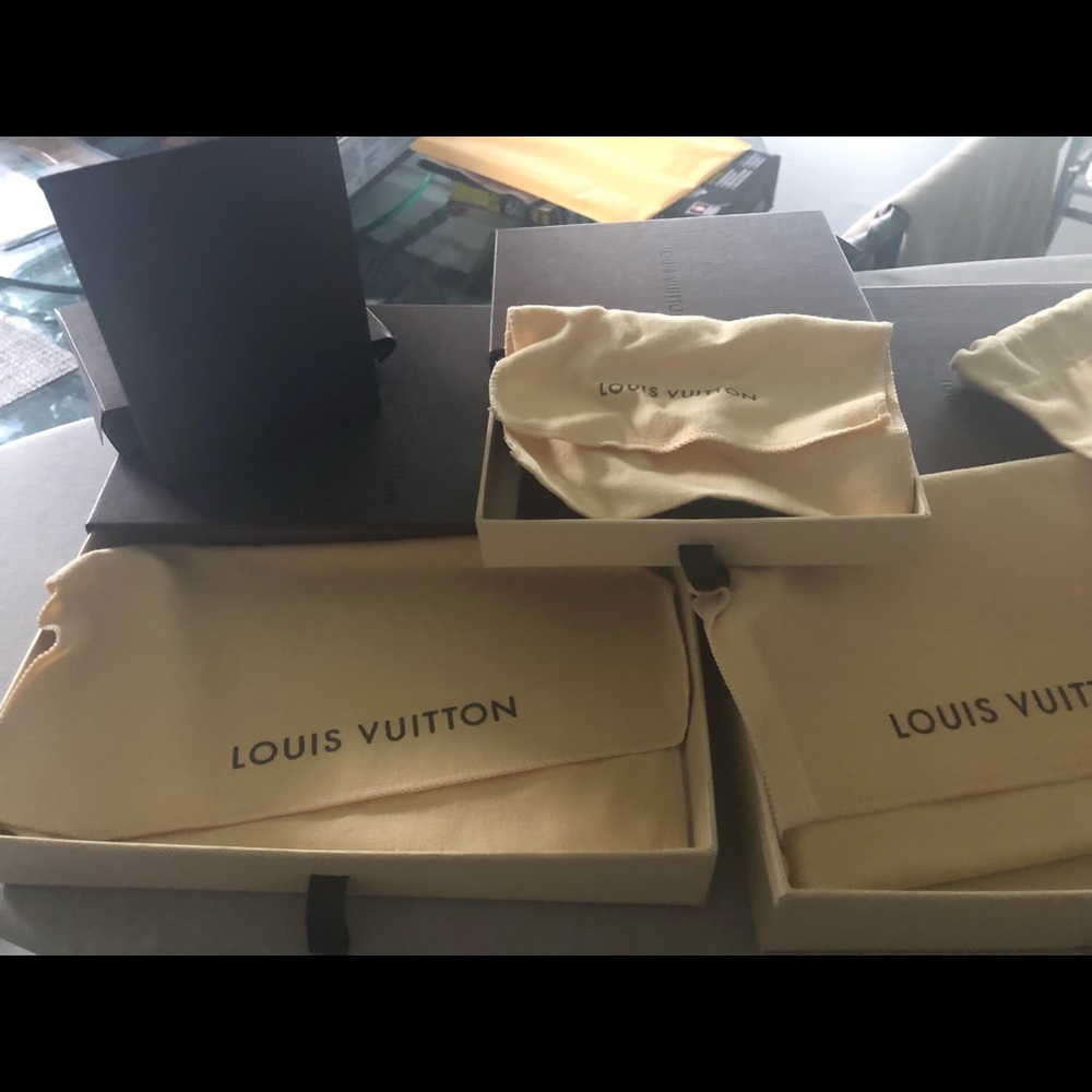 Louis Vuitton accessories boxes with dust bags